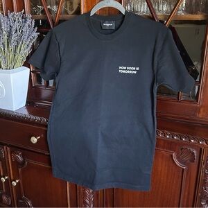 The Kooples Paris Black Graphic T-Shirt How Soon Tomorrow